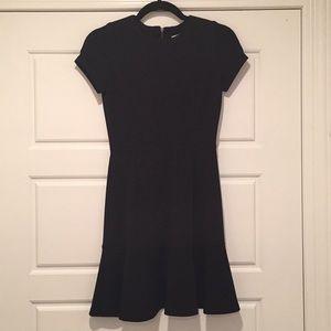 Crew neck fit and flare dress